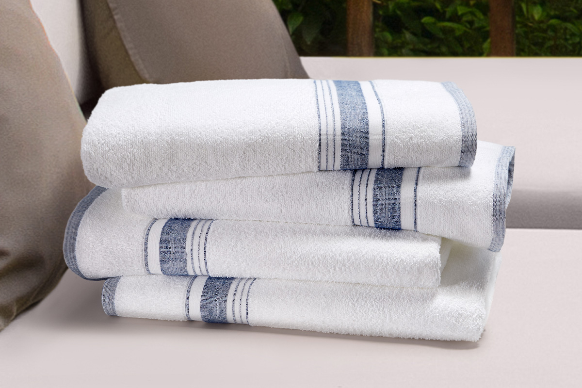 Westin Blue Trim Pool Towel